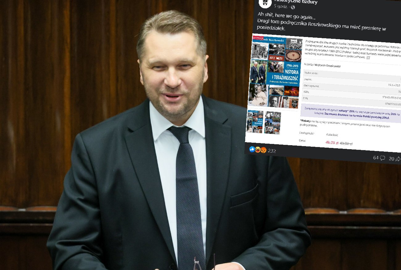 Prof. Roszkowski napisał drugą część HiT. Przemysław Czarnek ją zatwierdził.