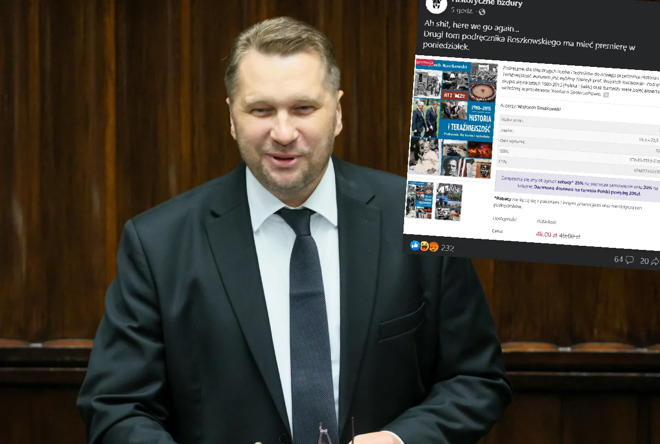 Prof. Roszkowski napisał drugą część HiT. Przemysław Czarnek ją zatwierdził.