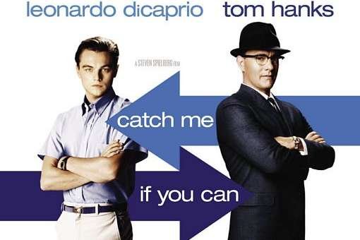 Plakat filmu "Catch me if you can" opowiadającego o oszuście Franku Abagnale'u