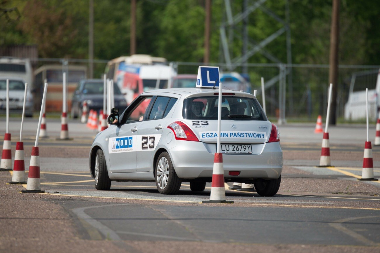 L-ka podczas egzaminu na prawo jazdy