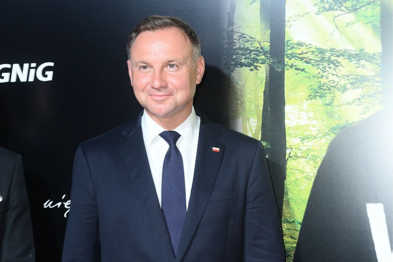 Andrzej Duda na premierze filmu o kardynale Stefanie Wyszyńskim.