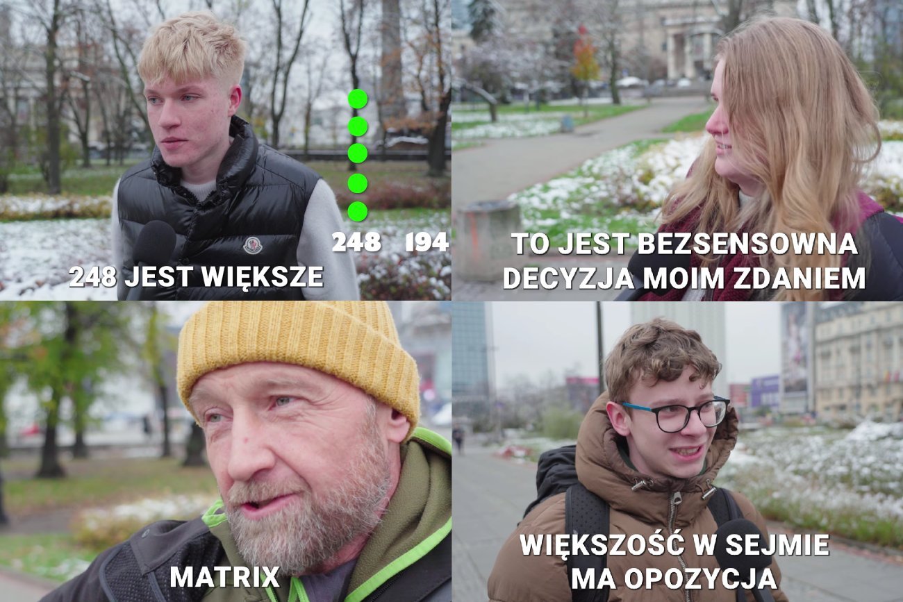 Bohaterowie ulicznej sondy Platformy Obywatelskiej.