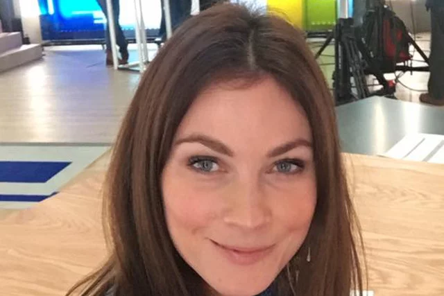 Lucińska na planie "Dzień Dobry Polsko".