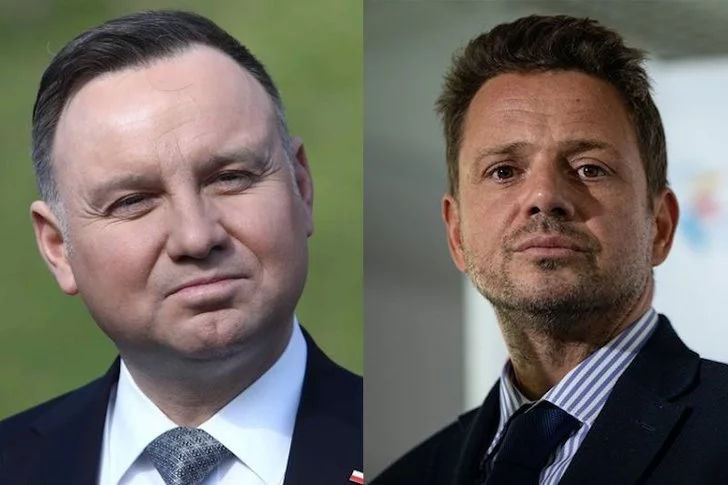 Andrzej Duda traci poparcie, z kolei Rafał Trzaskowski je zyskuje.