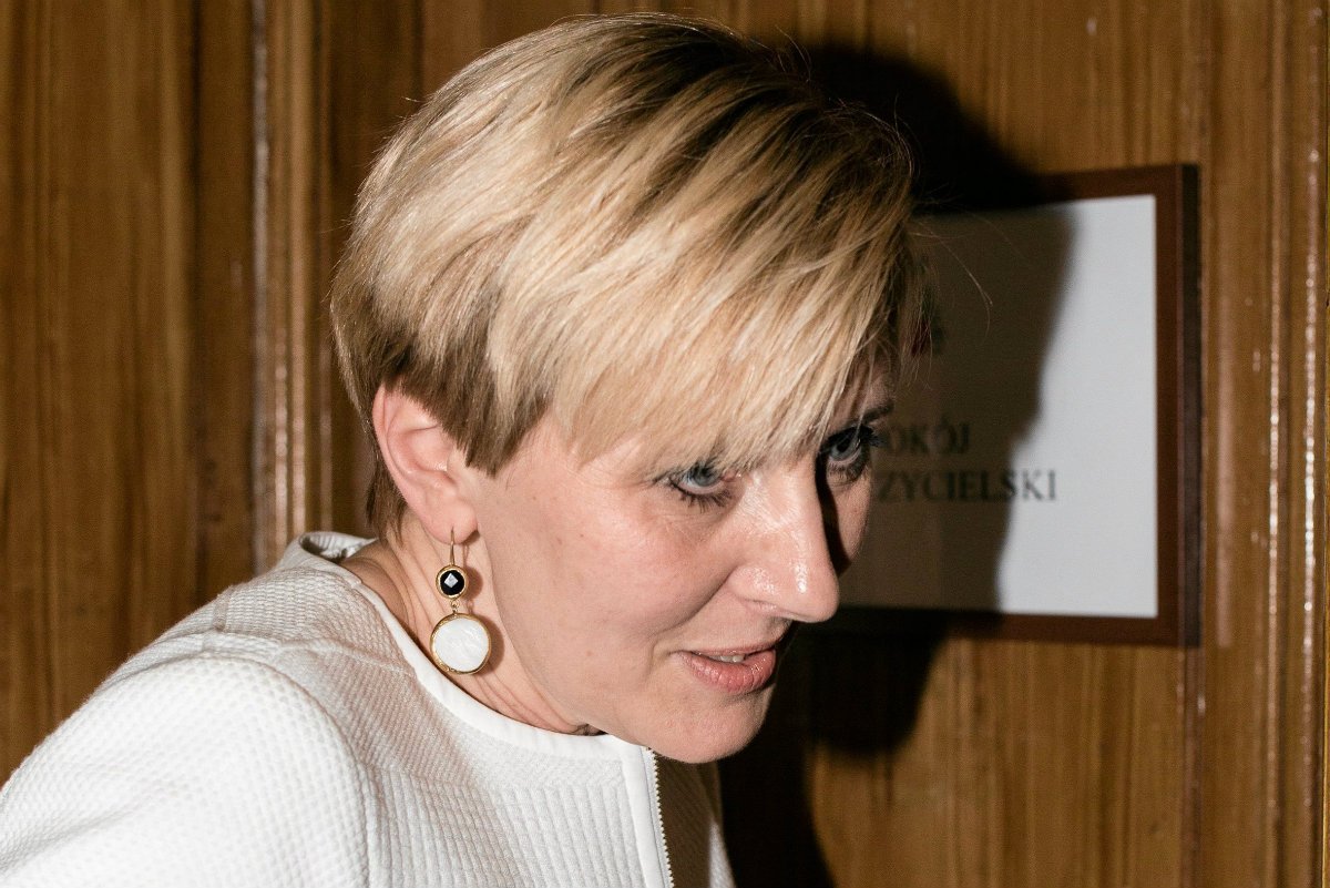 Agata Duda w II LO w Krakowie. Placówka, w której nauczycielką była pierwsza dama, przystąpiła do strajku.