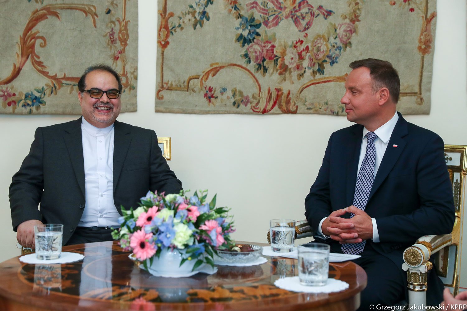 Ambasador Masoud Edrisi Kermanshahi na spotkaniu z prezydentem Andrzejem Dudą we wrześniu 2018 r.
