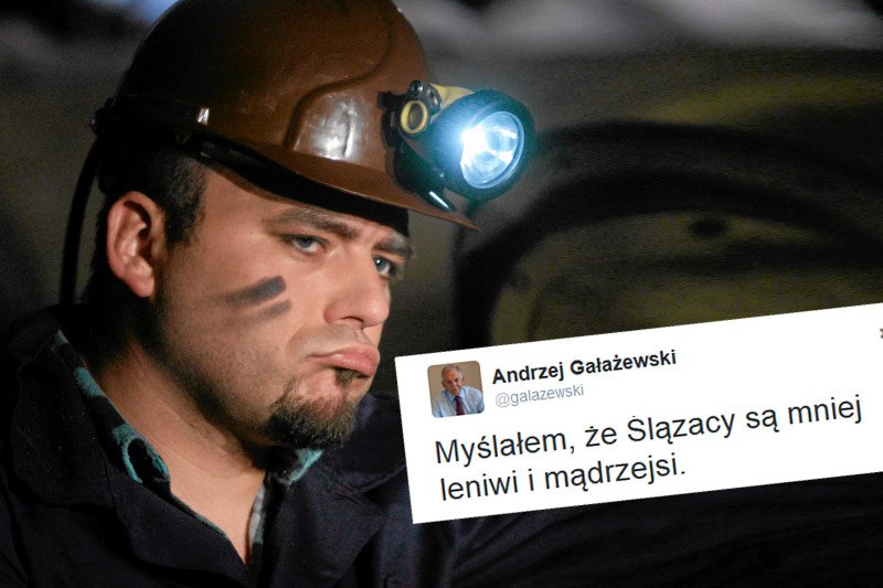 Poseł Platformy Obywatelskiej Andrzej Gałażewski krytykuje na Twitterze lenistwo Ślązaków i kwestionuje inteligencję tej społeczności.