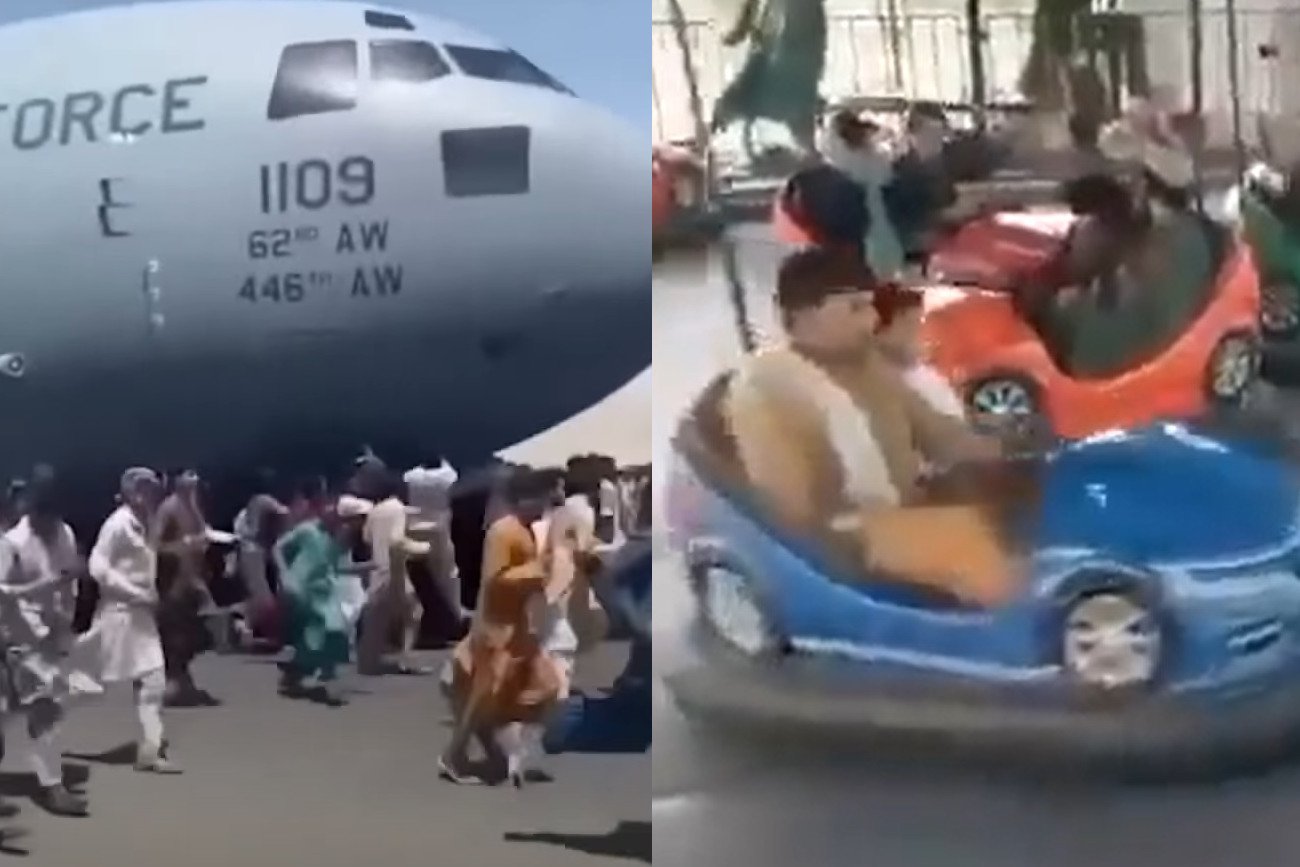 Talibowie świętują swój triumf w kuriozalny sposób. W tym samym czasie ludzie rozpaczliwie próbują uciekać z Afganistanu.