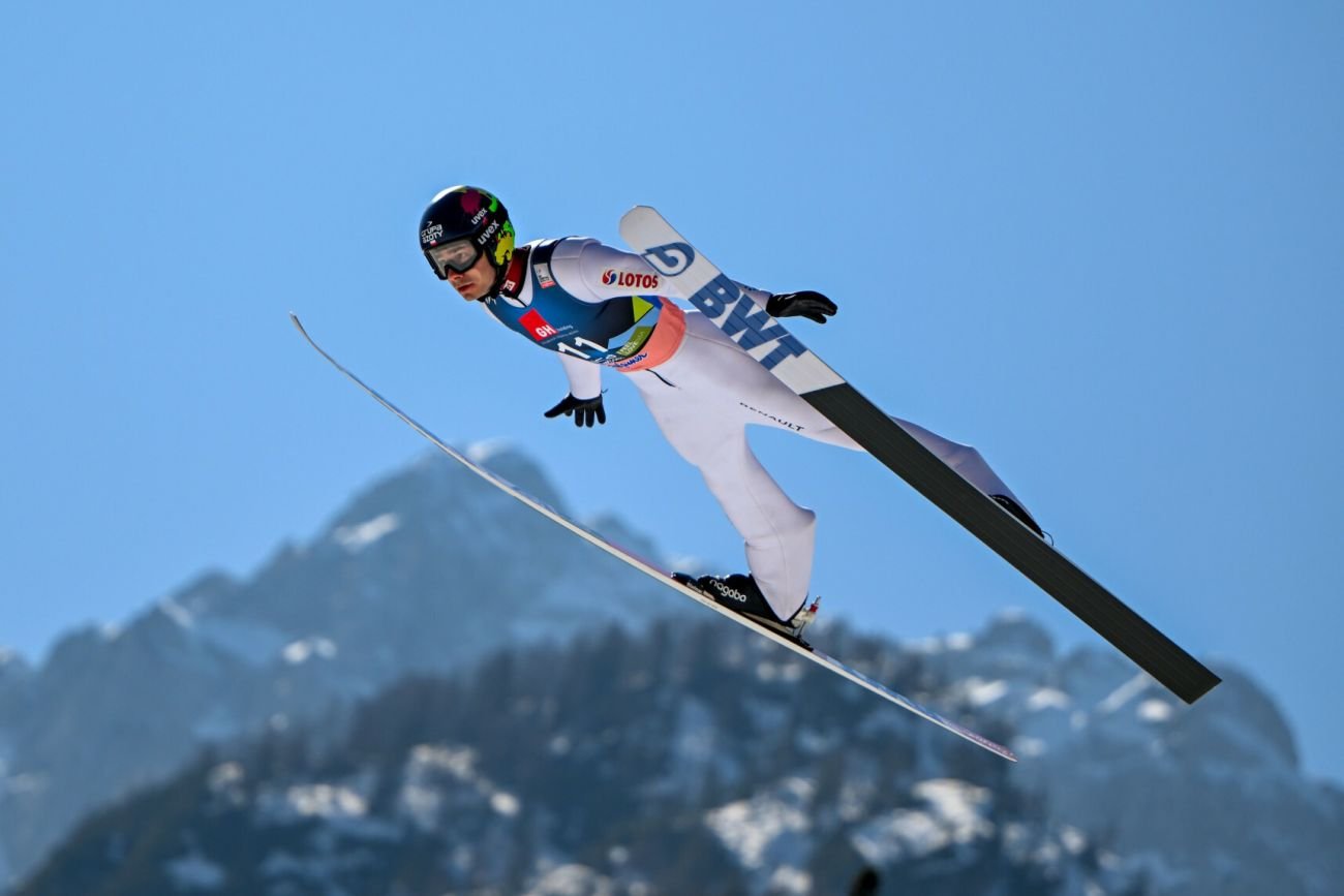 Jakub Wolny był najmocniejszym punktem polskiej kadry w sobotnich zawodach drużynowych w Planicy