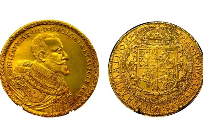 100 dukatów Zygmunta III - najdroższa polska złota moneta.