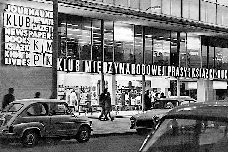 Neony salonu przy ul. Marszałkowskiej w Warszawie, lata 50. ub. w.