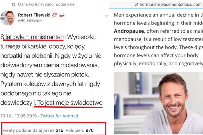 Twittera zalały tweety "ministrantów", którzy twierdzą, że nigdy nie doświadczyli molestowania za estrony księży. Pytali też swoich kolegów, którzy - oczywiście - również nie zetknęli się z pedofilią.