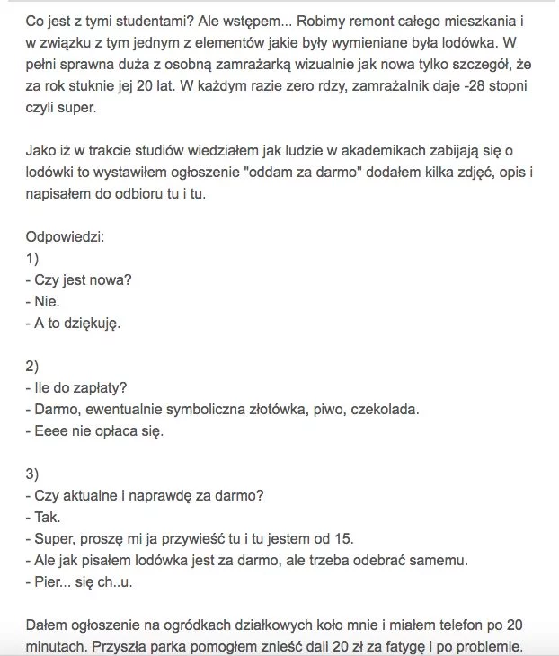 Co z tymi studentami?