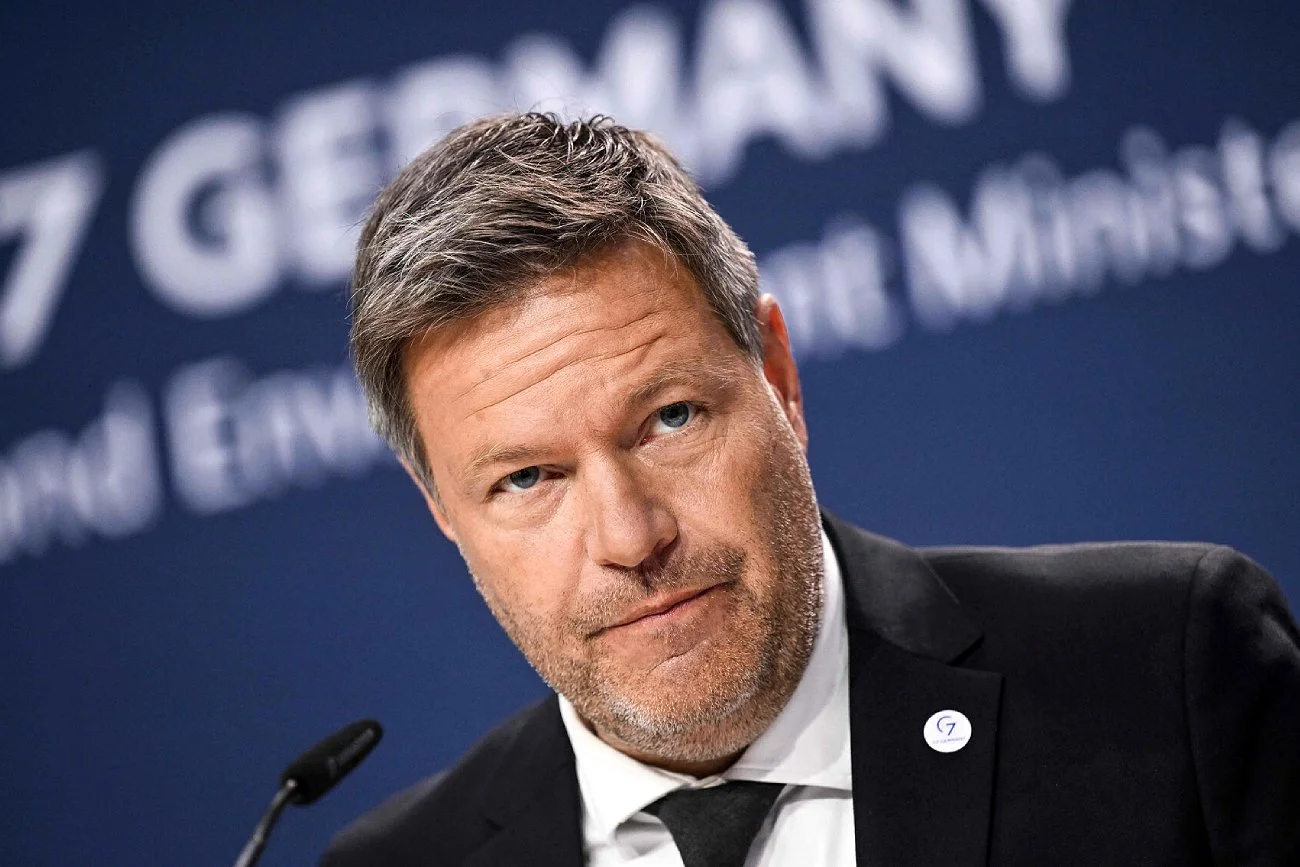 Wicekanclerz i minister gospodarki Niemiec Robert Habeck z partii Zieloni.
