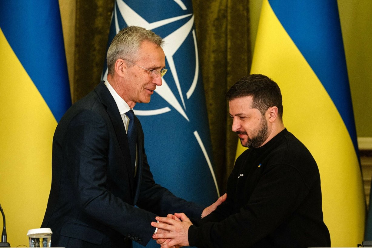 Szef NATO i prezydent Ukrainy.