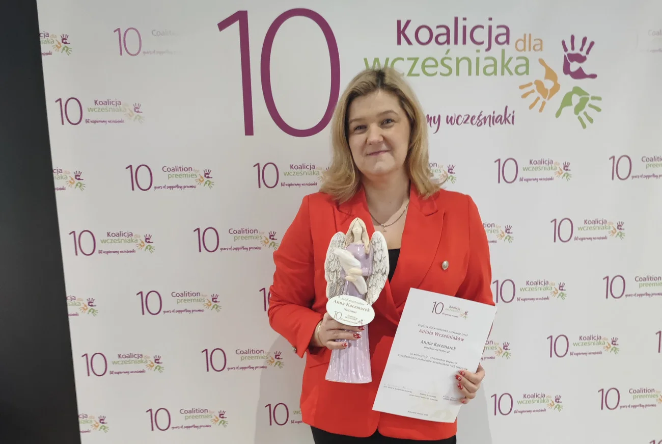 Anna Kaczmarek z naTemat z tytułem Anioła Wcześniaków.
