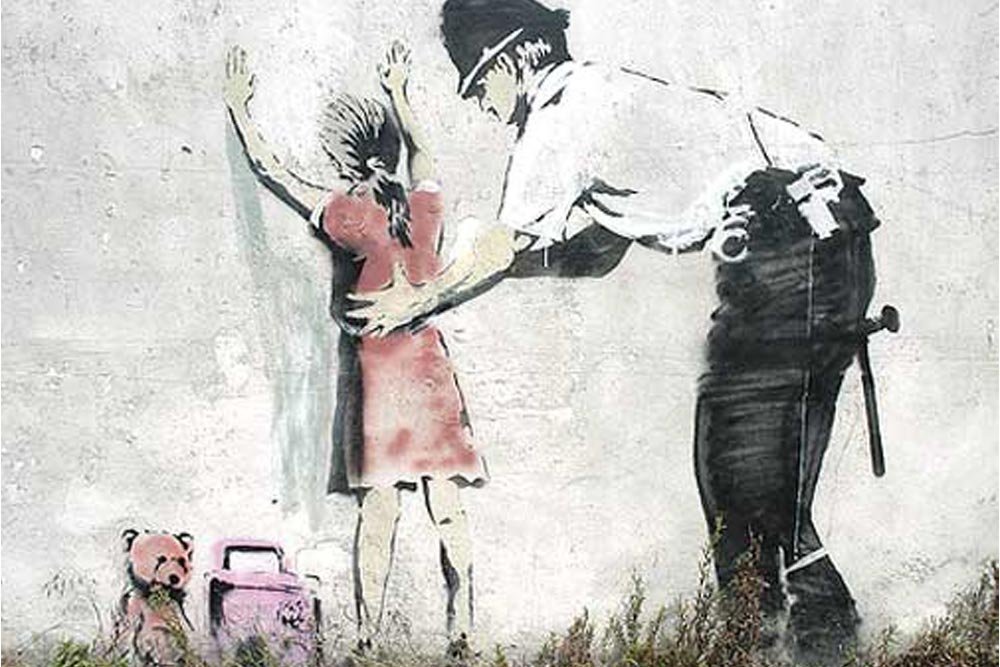 Banksy został aresztowany przez angielską policję.