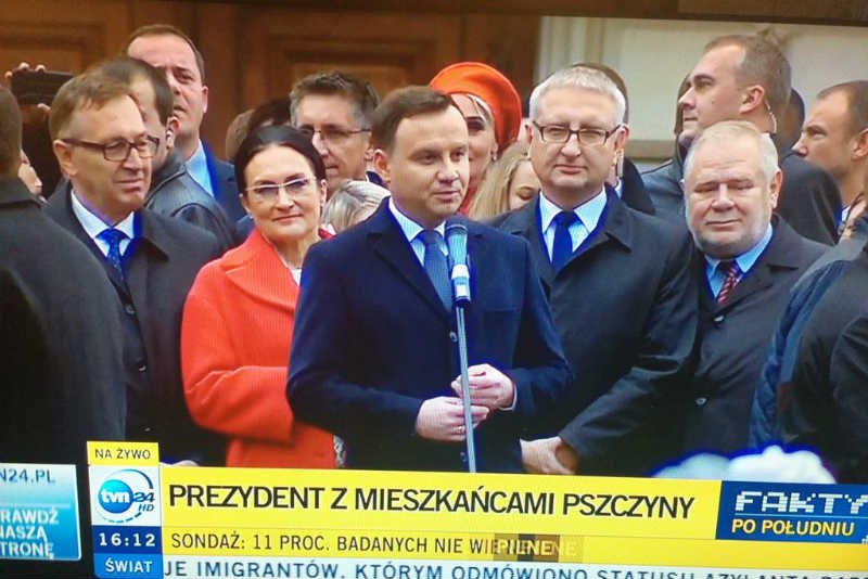 Andrzej Duda wystąpił na wiecu z kandydatami PiS.