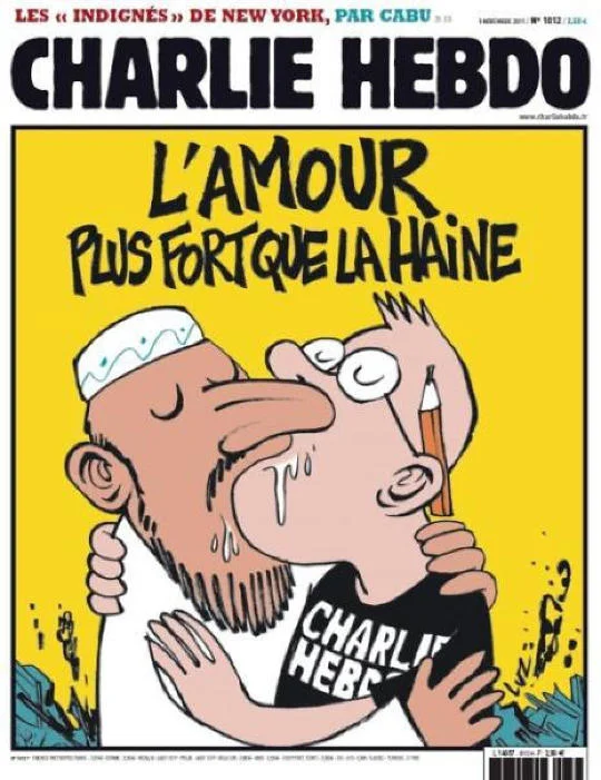 Jedna z okładek "Charlie Hebdo"