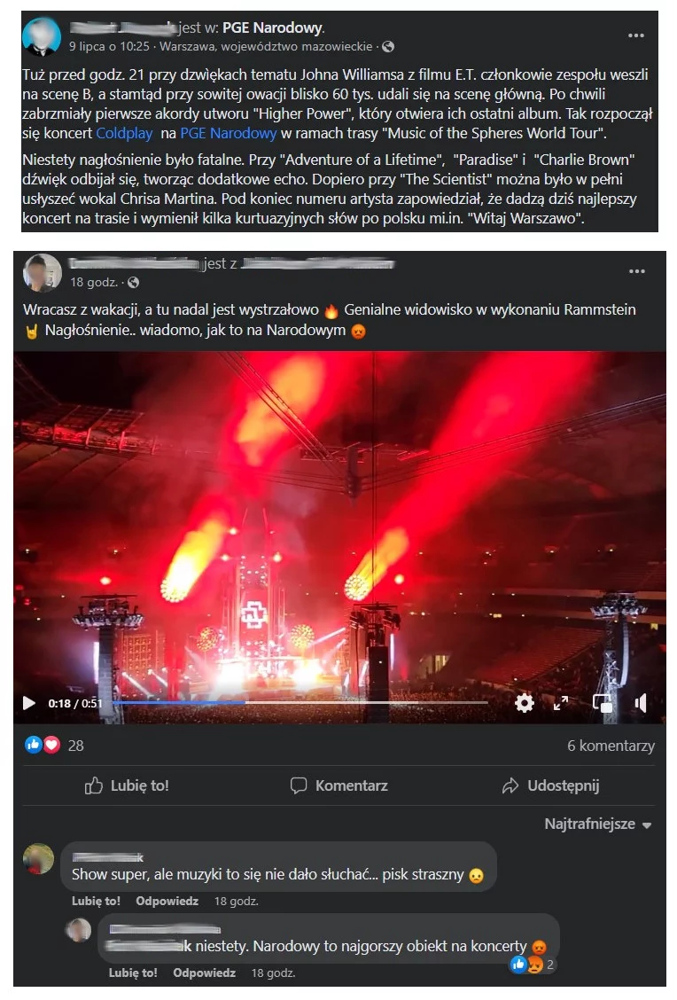 stadion pge narodowy naglosnienie koncerty stadion pge narodowy naglosnienie koncerty dlaczego jest zla akustyka