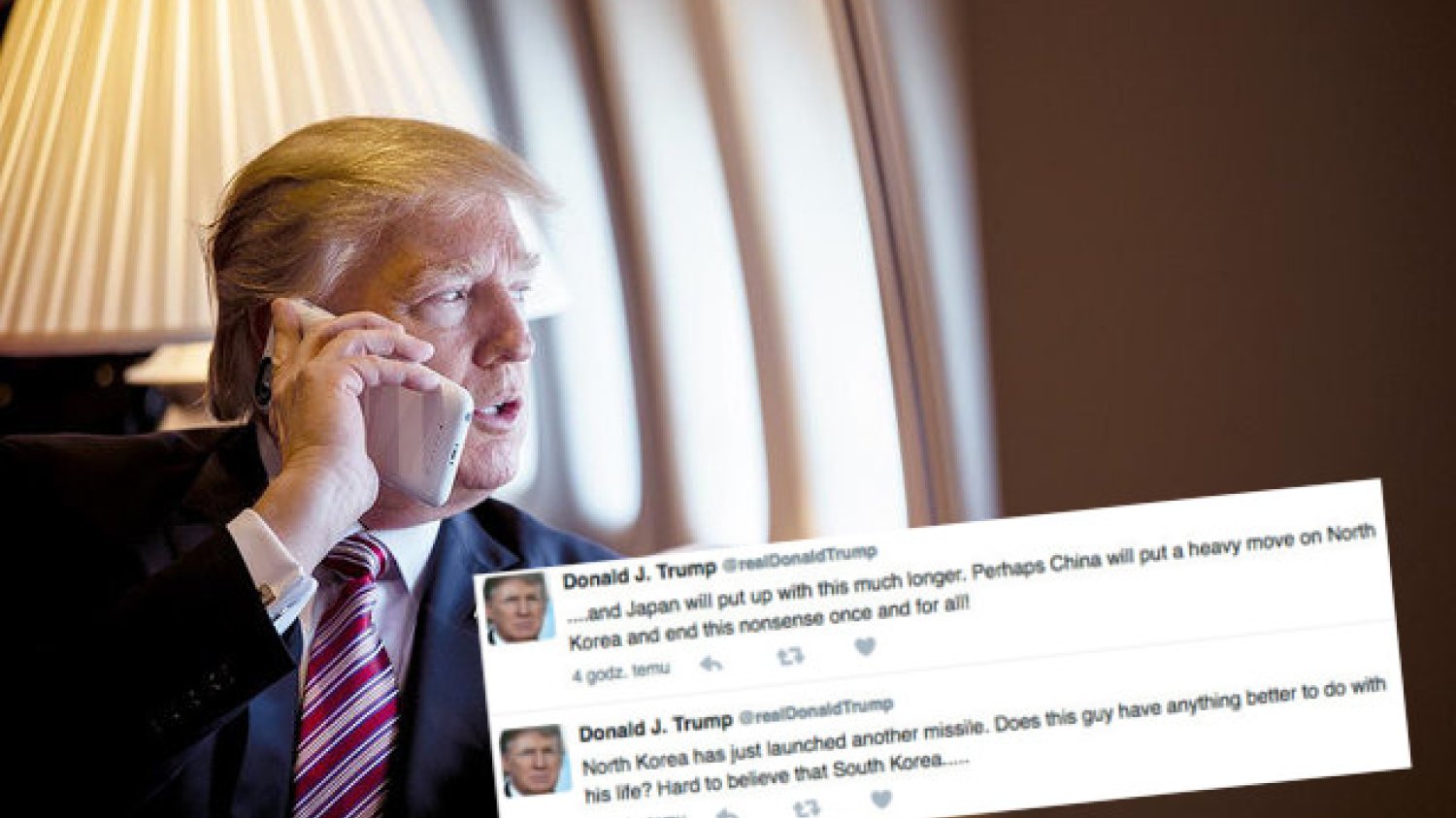Donald Trump apeluje do Chin, żeby zakończyły problemy jakie stwarza Korea Północna.