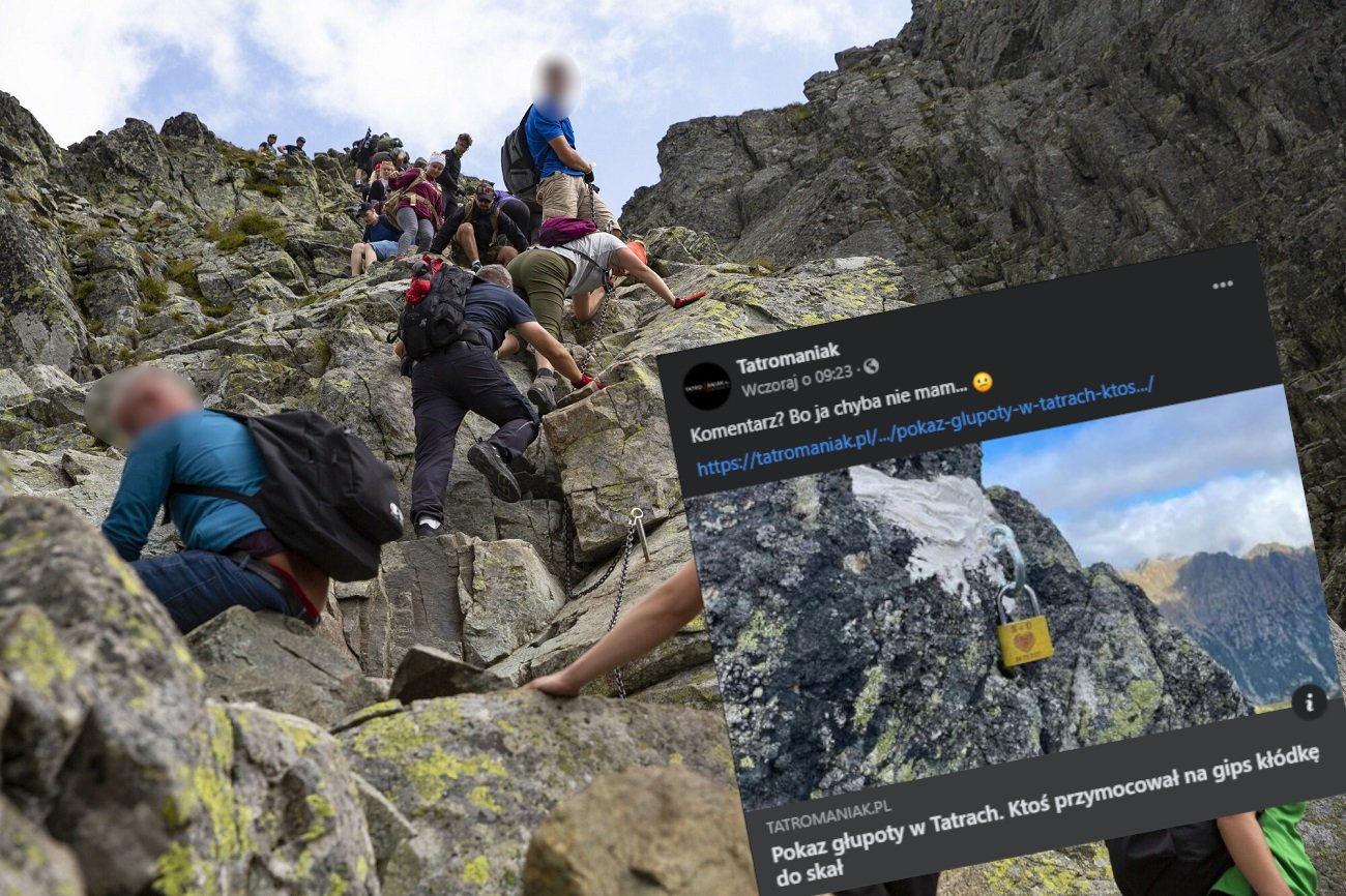 Zakochana para przypięła kłódkę na szlaku w Tatrach.