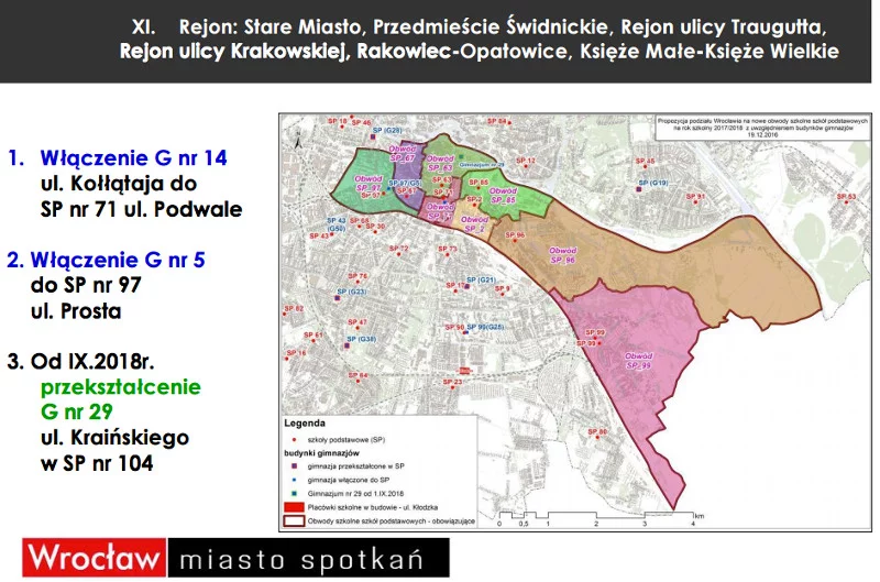 Władze Wrocławia zamieściły już w internecie mapy prezentujące, jak ma wyglądać siatka szkół od nowego roku szkolnego.
