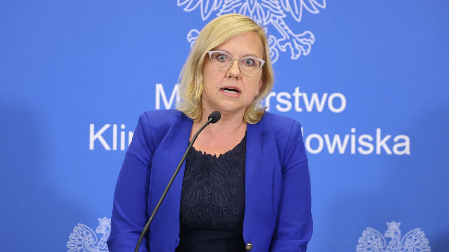 Minister klimatu i środowiska Anna Moskwa oskarża Niemców o "fake newsy" ws. Odry. Minister klimatu i środowiska Anna Moskwa.