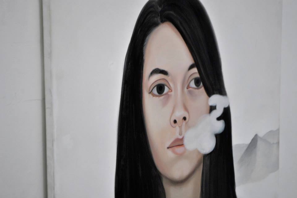 "Portret Anny" - olej na płótnie. Autor - Klaudia Ka