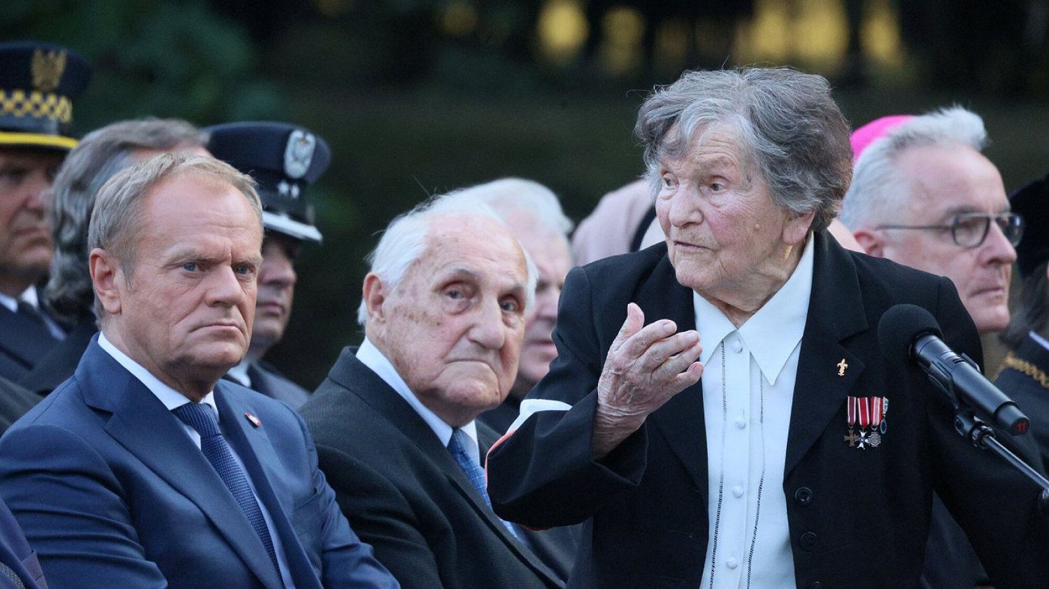 Wanda Traczyk-Stawska na obchodach 80. rocznicy wybuchu PW zwróciła się do Niemców. Wanda Traczyk-Stawska na obchodach 80. rocznicy wybuchu Powstania Warszawskiego