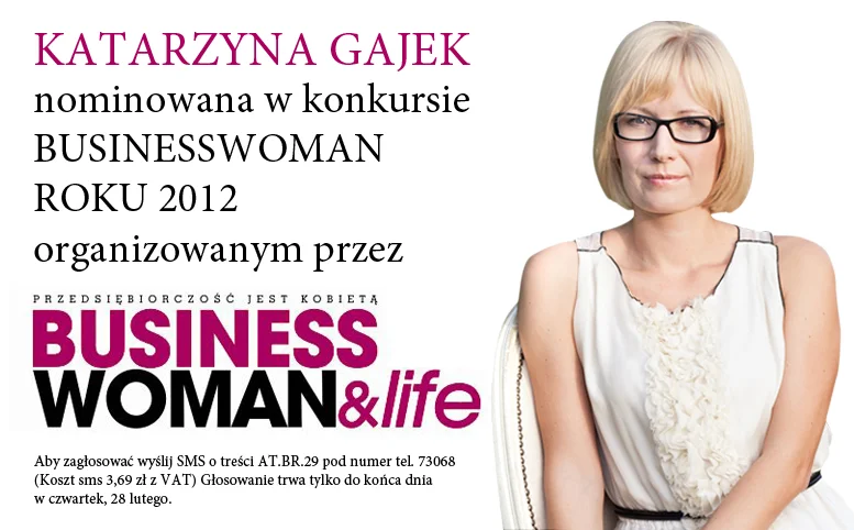 Katarzyna Gajek nominowana w konkursie BusinessWoman Roku
