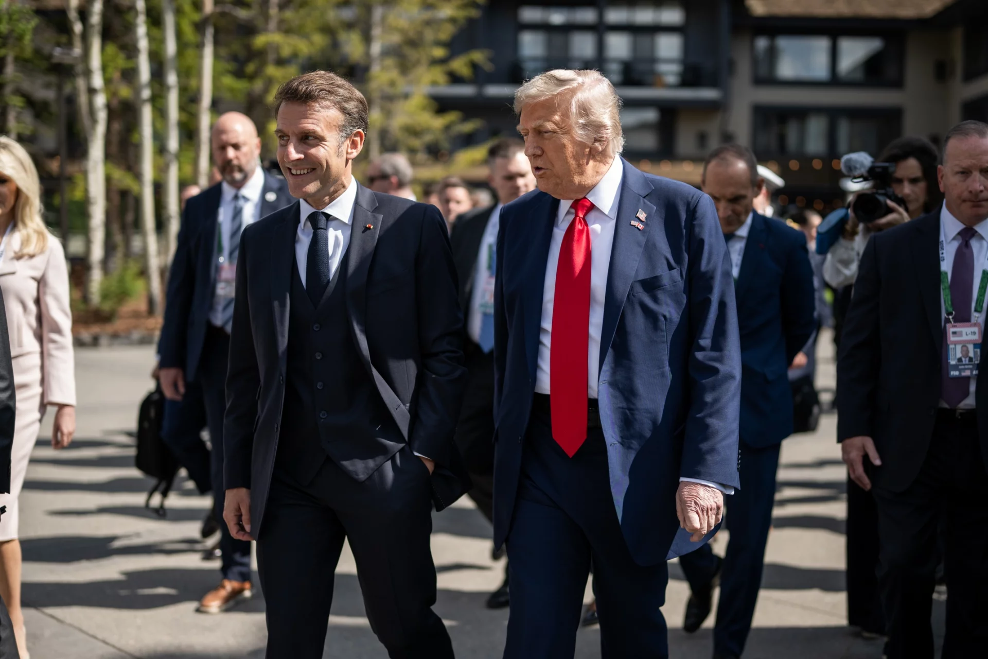 Emmanuel Macron i Donald Trump