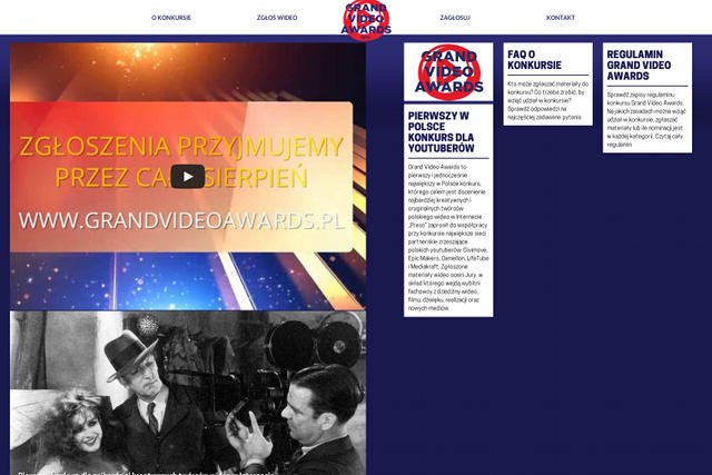 Grand Video Awards, czyli konkurs dla youtuberów