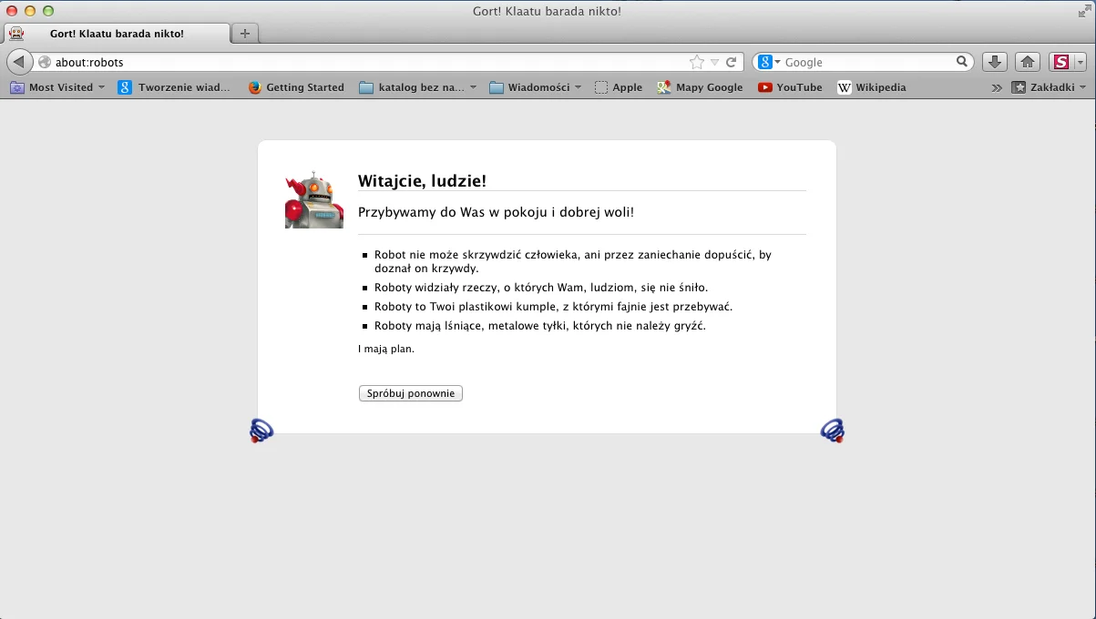 Roboty w Firefoxie.