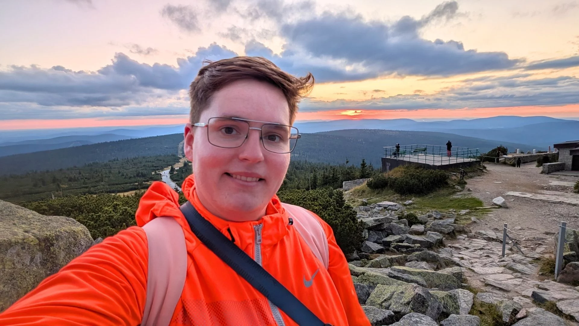 Zachód słońca w Karkonoszach Widok na zachód słońca w Karkonoszach