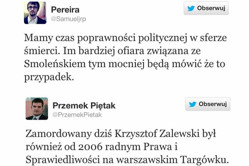 Prawicowi dziennikarze i komentatorzy doszukują się drugiego dna w zabójstwie Krzysztofa Zalewskiego.