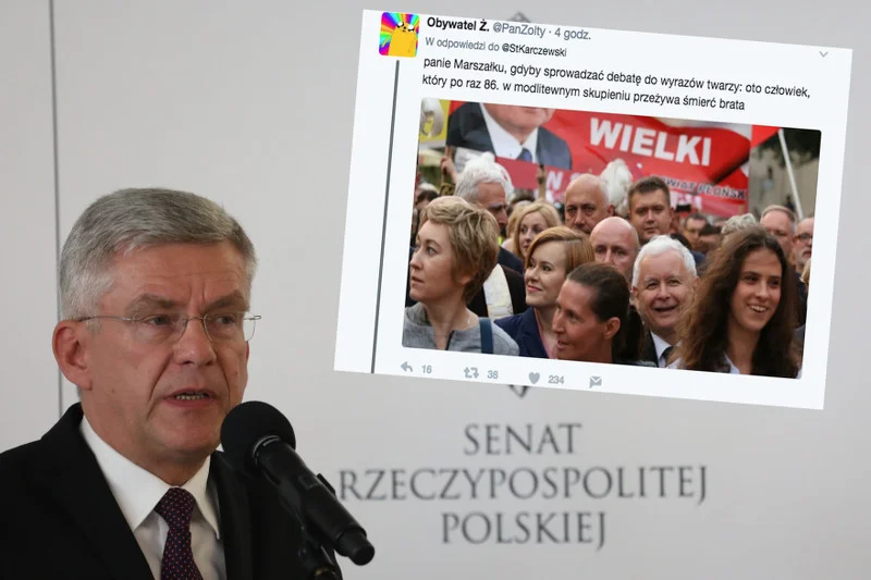 Marszałek Senatu powinien wiedzieć, że przywoływanie losowych zdjęć jest w polityce bronią obosieczną.