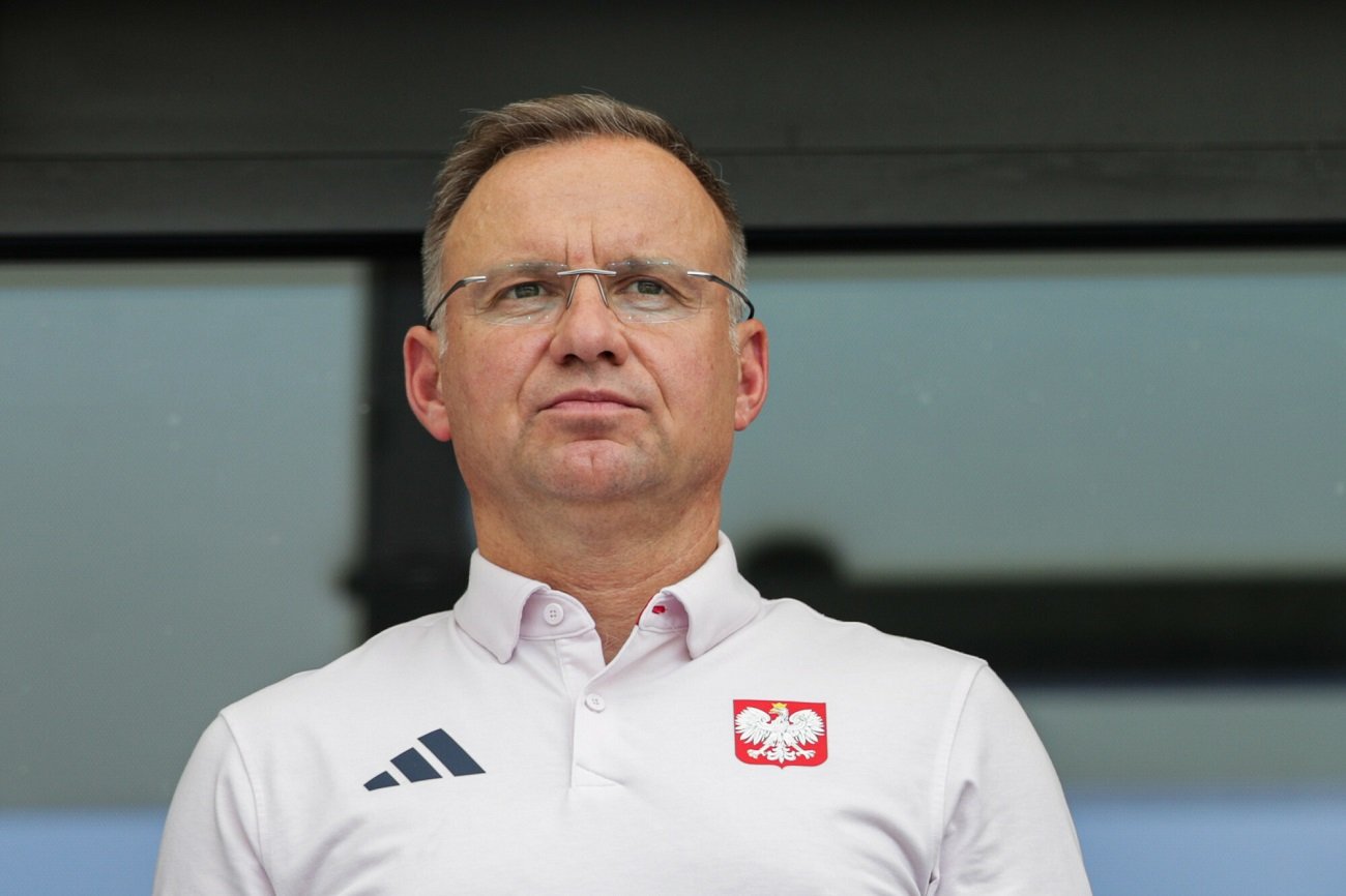 Andrzej Duda na stadionie