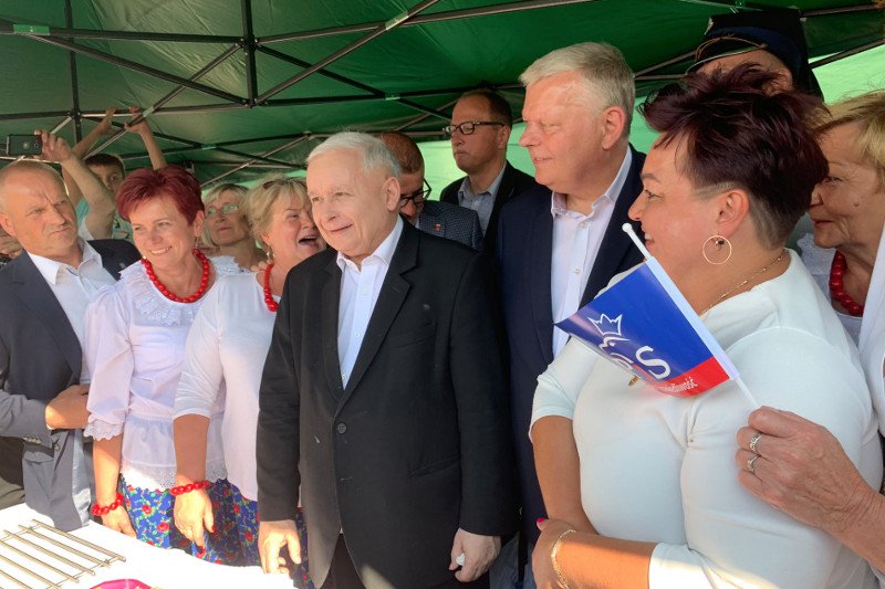 Prezes PiS na pikniku rodzinnym w gminie Gózd.