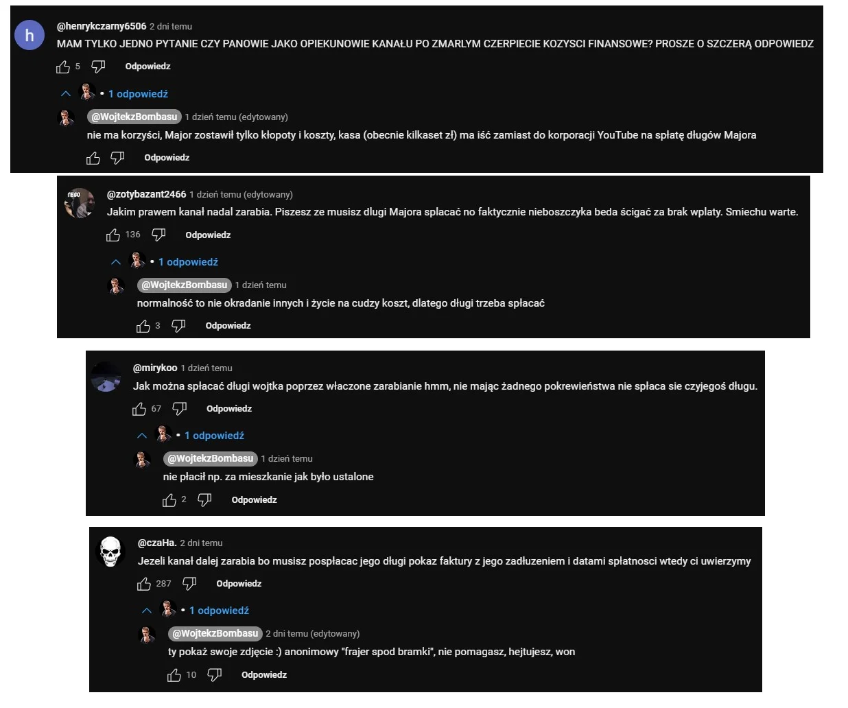 major suchodolski śmierć kanał youtube zarabianie długi kto prowadzi rafał krosno