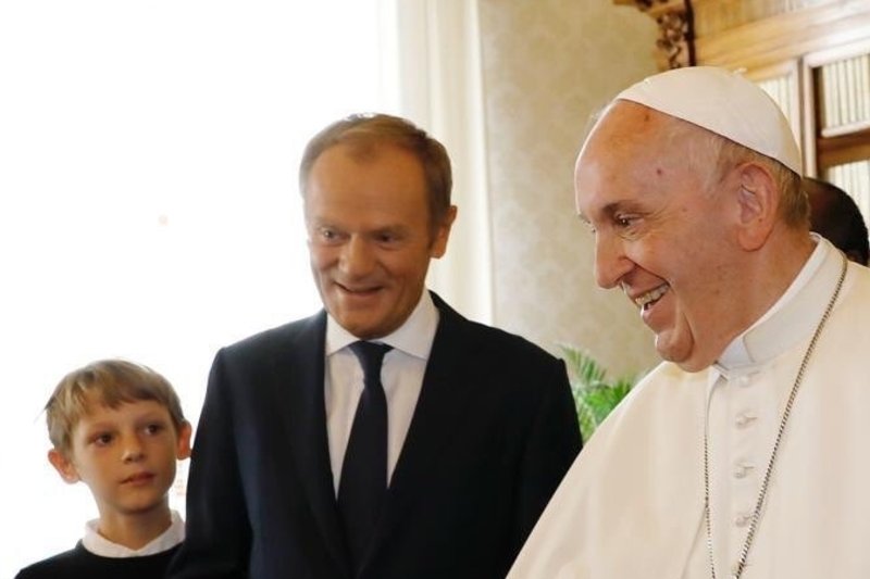 Papież poznał rodzinę Donalda Tuska.