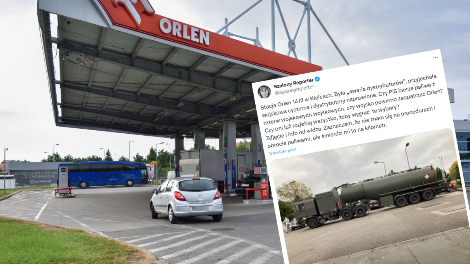 Wojskowe cysterny dowożą paliwo? Orlen wydał oświadczenie