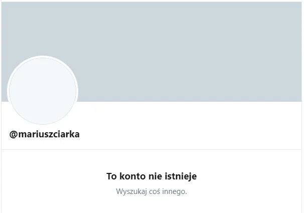 Usunięte konto rzecznika policji.