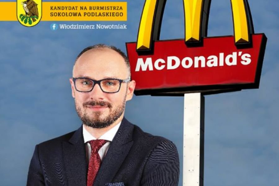 Włodzimierz Nowotniak, kandydat na burmistrza Sokołowa Podlaskiego, chce obiecać mieszkańcom restaurację McDonald's.