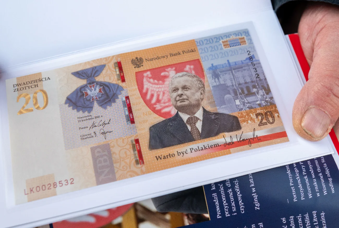 Banknot NBP z wizerunkiem Lecha Kaczyńskiego
