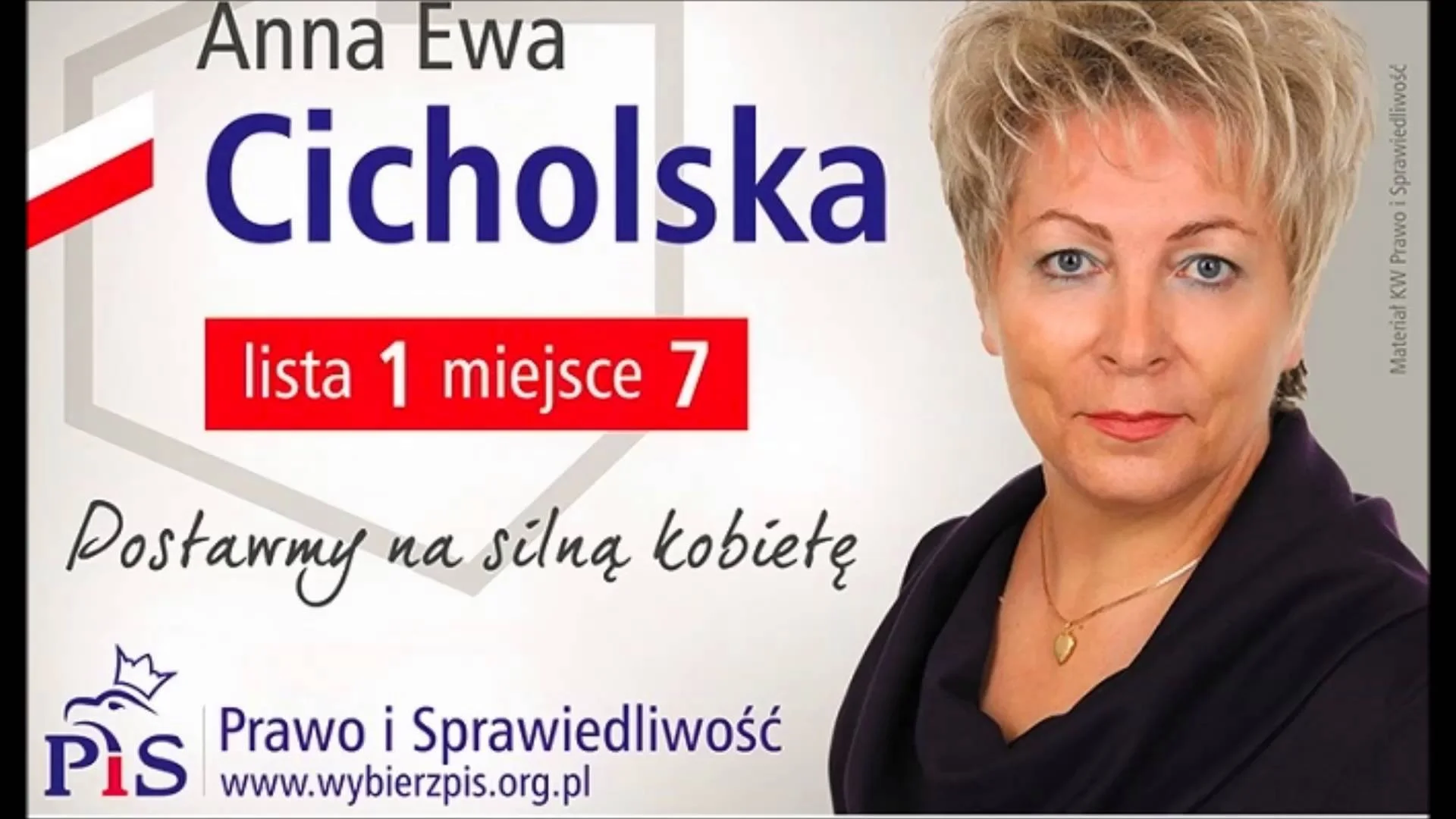 Plakat wyborczy Anny Cicholskiej