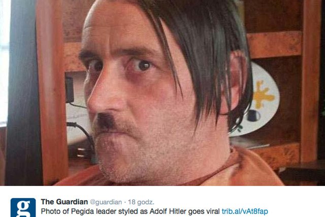 Lutz Bachmann nie jest już liderem PEGIDY. Zrezygnował po tym, jak głośno zrobiło się o zdjęciu, do którego pozował ucharakteryzowany na Adolfa Hitlera