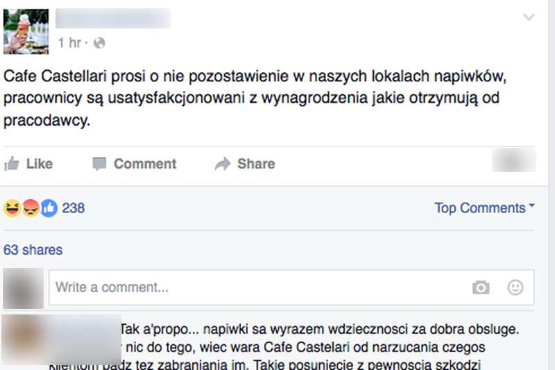 Szef postanowił pozbawić pracowników napiwków – w dość kontrowersyjny sposób
