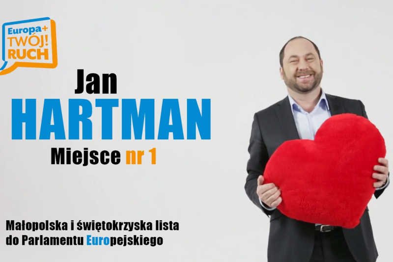 Jan Hartman słabo wypadł w swoim spocie. Podobnie jak inni kandydaci Europy Plus.