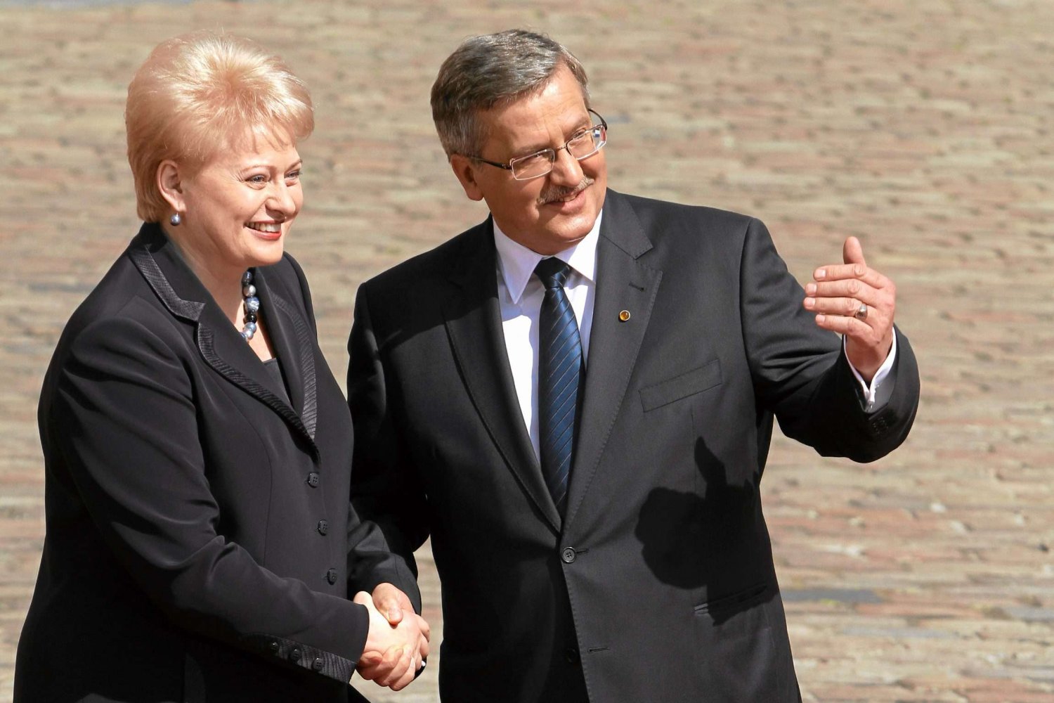 Prezydent Litwy Dalia Grybauskaite i prezydent Polski Bronisław Komorowski